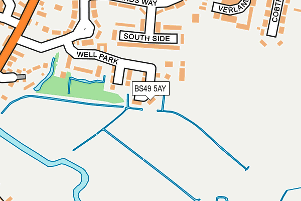 BS49 5AY map - OS OpenMap – Local (Ordnance Survey)