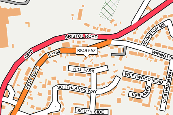 BS49 5AZ map - OS OpenMap – Local (Ordnance Survey)