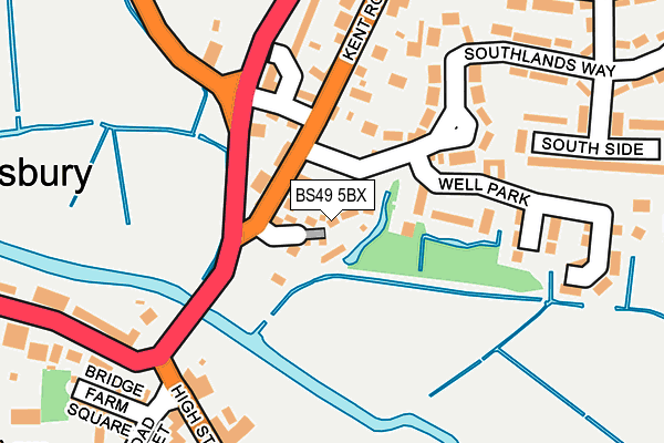 BS49 5BX map - OS OpenMap – Local (Ordnance Survey)