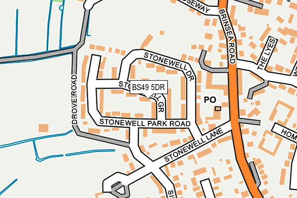 BS49 5DR map - OS OpenMap – Local (Ordnance Survey)