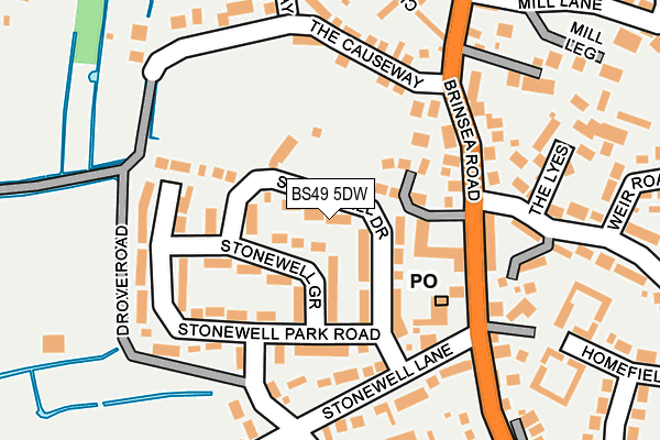 BS49 5DW map - OS OpenMap – Local (Ordnance Survey)