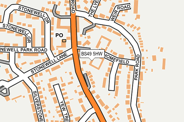 BS49 5HW map - OS OpenMap – Local (Ordnance Survey)