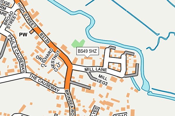 BS49 5HZ map - OS OpenMap – Local (Ordnance Survey)