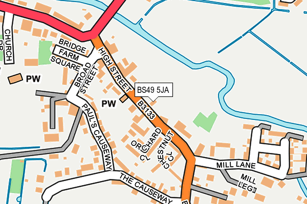 BS49 5JA map - OS OpenMap – Local (Ordnance Survey)