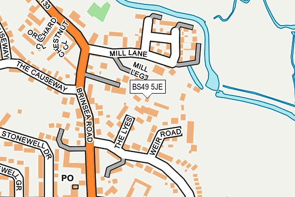 BS49 5JE map - OS OpenMap – Local (Ordnance Survey)