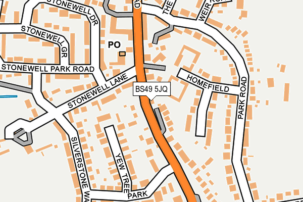 BS49 5JQ map - OS OpenMap – Local (Ordnance Survey)