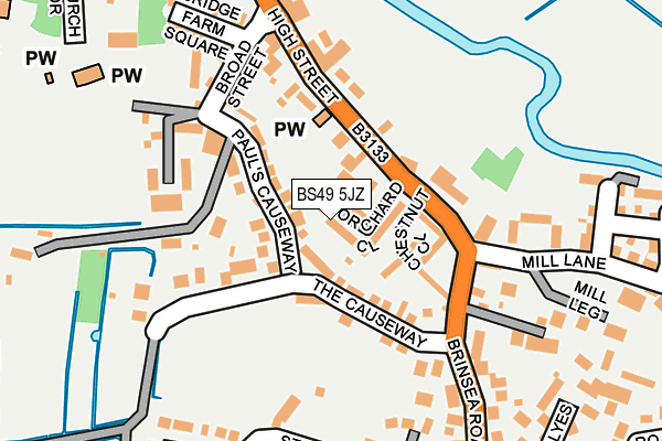 BS49 5JZ map - OS OpenMap – Local (Ordnance Survey)