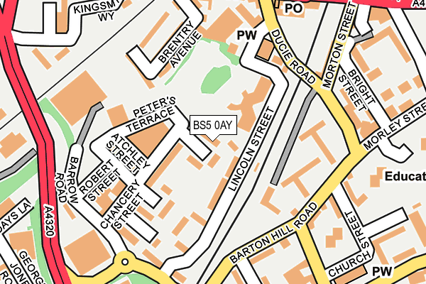 BS5 0AY map - OS OpenMap – Local (Ordnance Survey)