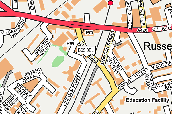 BS5 0BL map - OS OpenMap – Local (Ordnance Survey)