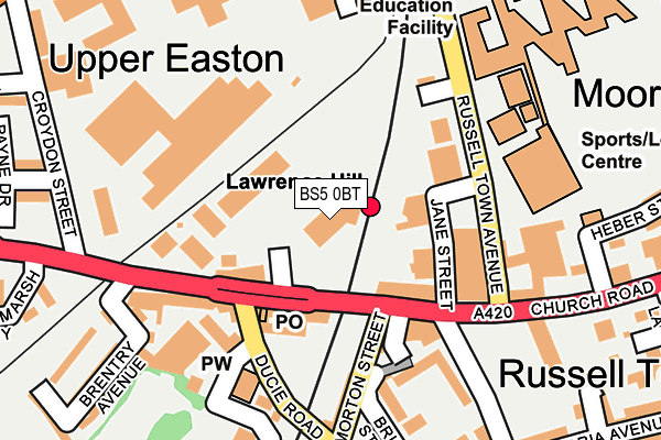 BS5 0BT map - OS OpenMap – Local (Ordnance Survey)