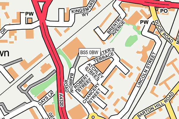 BS5 0BW map - OS OpenMap – Local (Ordnance Survey)