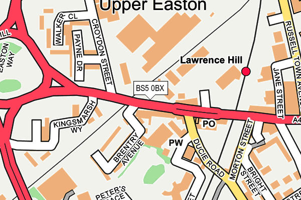 BS5 0BX map - OS OpenMap – Local (Ordnance Survey)
