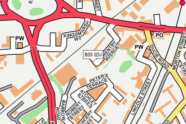 BS5 0DJ map - OS OpenMap – Local (Ordnance Survey)