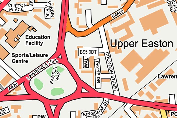 BS5 0DT map - OS OpenMap – Local (Ordnance Survey)