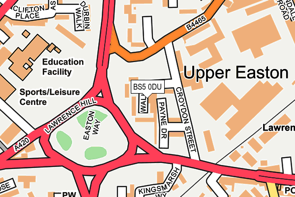 BS5 0DU map - OS OpenMap – Local (Ordnance Survey)
