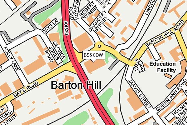 BS5 0DW map - OS OpenMap – Local (Ordnance Survey)