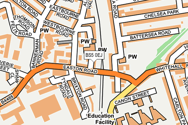 BS5 0EJ map - OS OpenMap – Local (Ordnance Survey)