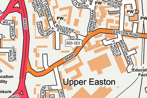 BS5 0EX map - OS OpenMap – Local (Ordnance Survey)