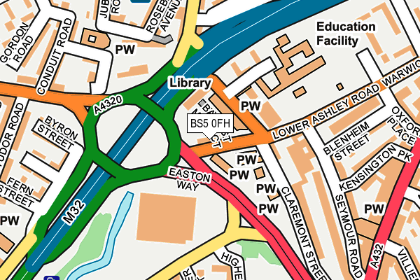 BS5 0FH map - OS OpenMap – Local (Ordnance Survey)