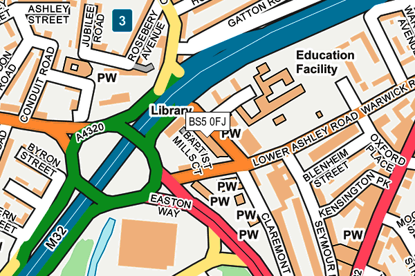 BS5 0FJ map - OS OpenMap – Local (Ordnance Survey)