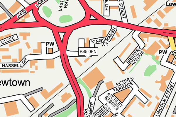 BS5 0FN map - OS OpenMap – Local (Ordnance Survey)