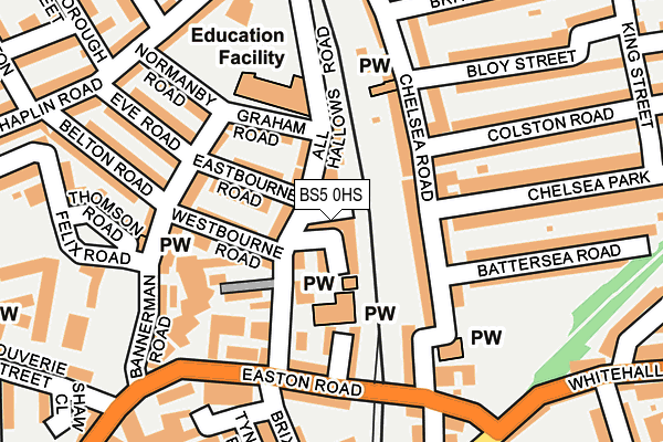 BS5 0HS map - OS OpenMap – Local (Ordnance Survey)