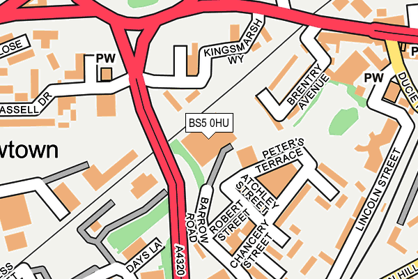 BS5 0HU map - OS OpenMap – Local (Ordnance Survey)