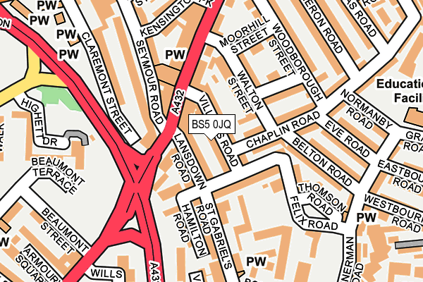 BS5 0JQ map - OS OpenMap – Local (Ordnance Survey)