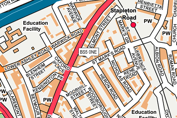 BS5 0NE map - OS OpenMap – Local (Ordnance Survey)