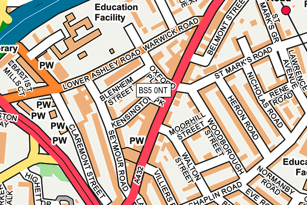 BS5 0NT map - OS OpenMap – Local (Ordnance Survey)