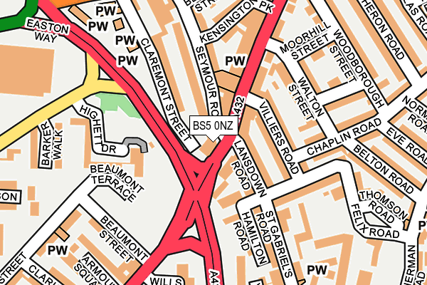BS5 0NZ map - OS OpenMap – Local (Ordnance Survey)