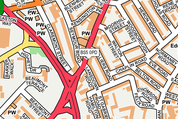 BS5 0PD map - OS OpenMap – Local (Ordnance Survey)