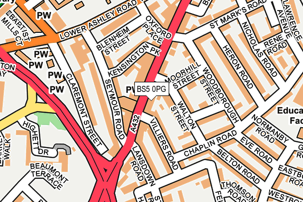 BS5 0PG map - OS OpenMap – Local (Ordnance Survey)