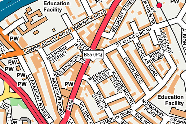 BS5 0PQ map - OS OpenMap – Local (Ordnance Survey)