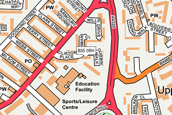 BS5 0RH map - OS OpenMap – Local (Ordnance Survey)