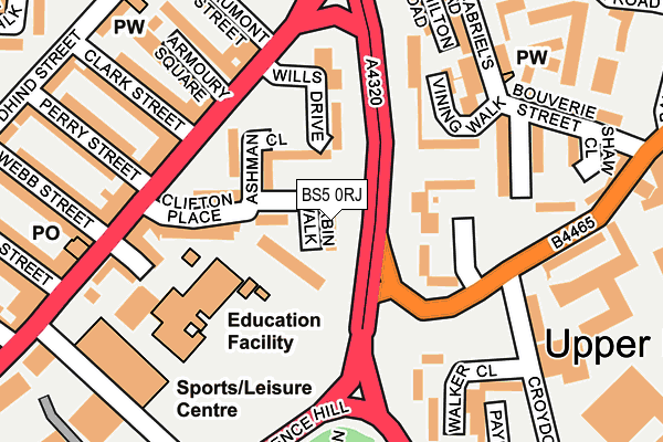 BS5 0RJ map - OS OpenMap – Local (Ordnance Survey)