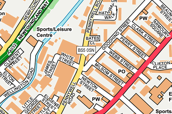 BS5 0SN map - OS OpenMap – Local (Ordnance Survey)