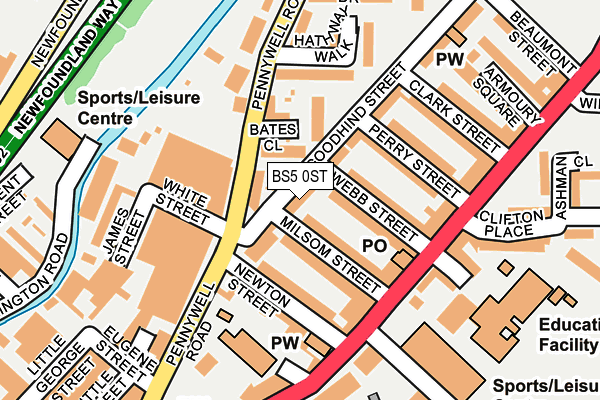 BS5 0ST map - OS OpenMap – Local (Ordnance Survey)