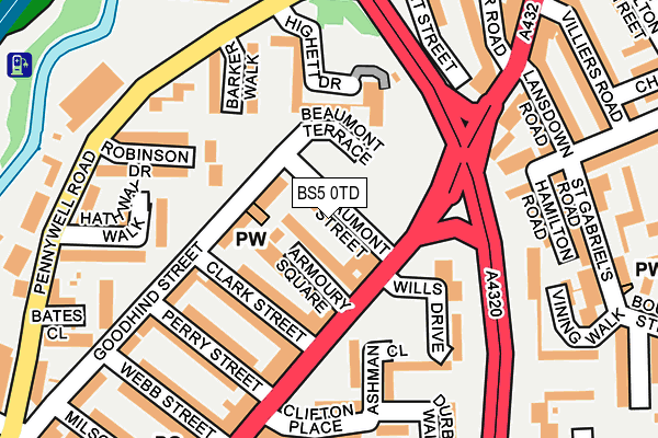 BS5 0TD map - OS OpenMap – Local (Ordnance Survey)