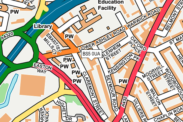 BS5 0UA map - OS OpenMap – Local (Ordnance Survey)