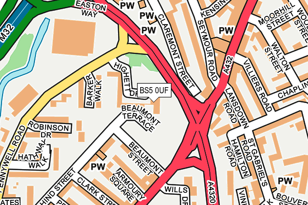 BS5 0UF map - OS OpenMap – Local (Ordnance Survey)