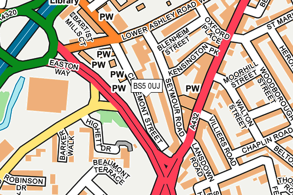 BS5 0UJ map - OS OpenMap – Local (Ordnance Survey)