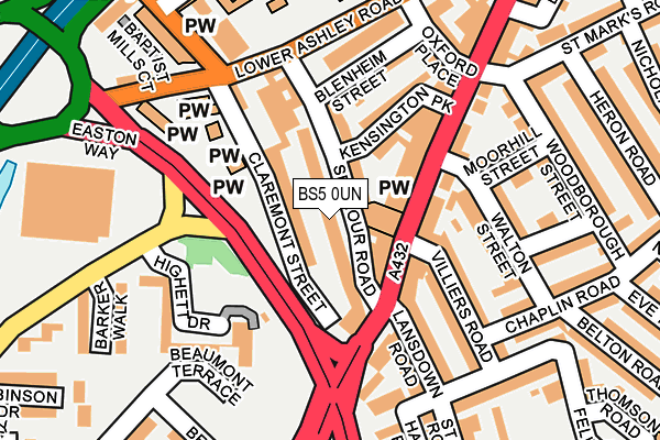 BS5 0UN map - OS OpenMap – Local (Ordnance Survey)