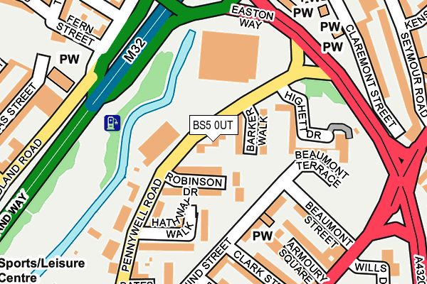 BS5 0UT map - OS OpenMap – Local (Ordnance Survey)