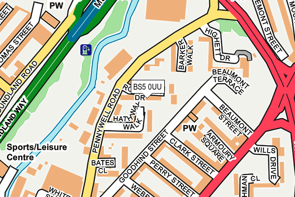BS5 0UU map - OS OpenMap – Local (Ordnance Survey)
