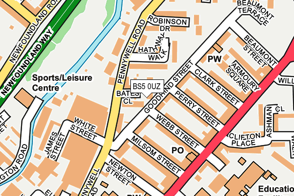 BS5 0UZ map - OS OpenMap – Local (Ordnance Survey)