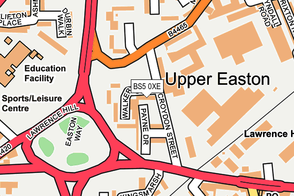 BS5 0XE map - OS OpenMap – Local (Ordnance Survey)