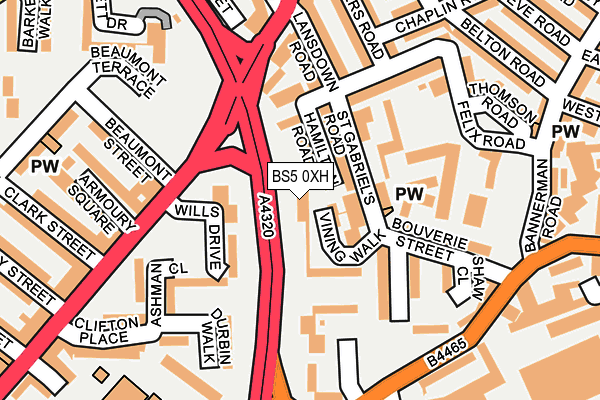 BS5 0XH map - OS OpenMap – Local (Ordnance Survey)