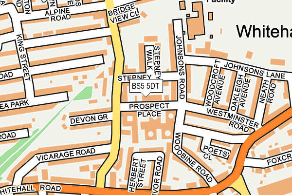 BS5 5DT map - OS OpenMap – Local (Ordnance Survey)