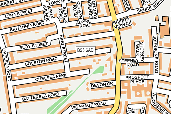 BS5 6AD map - OS OpenMap – Local (Ordnance Survey)
